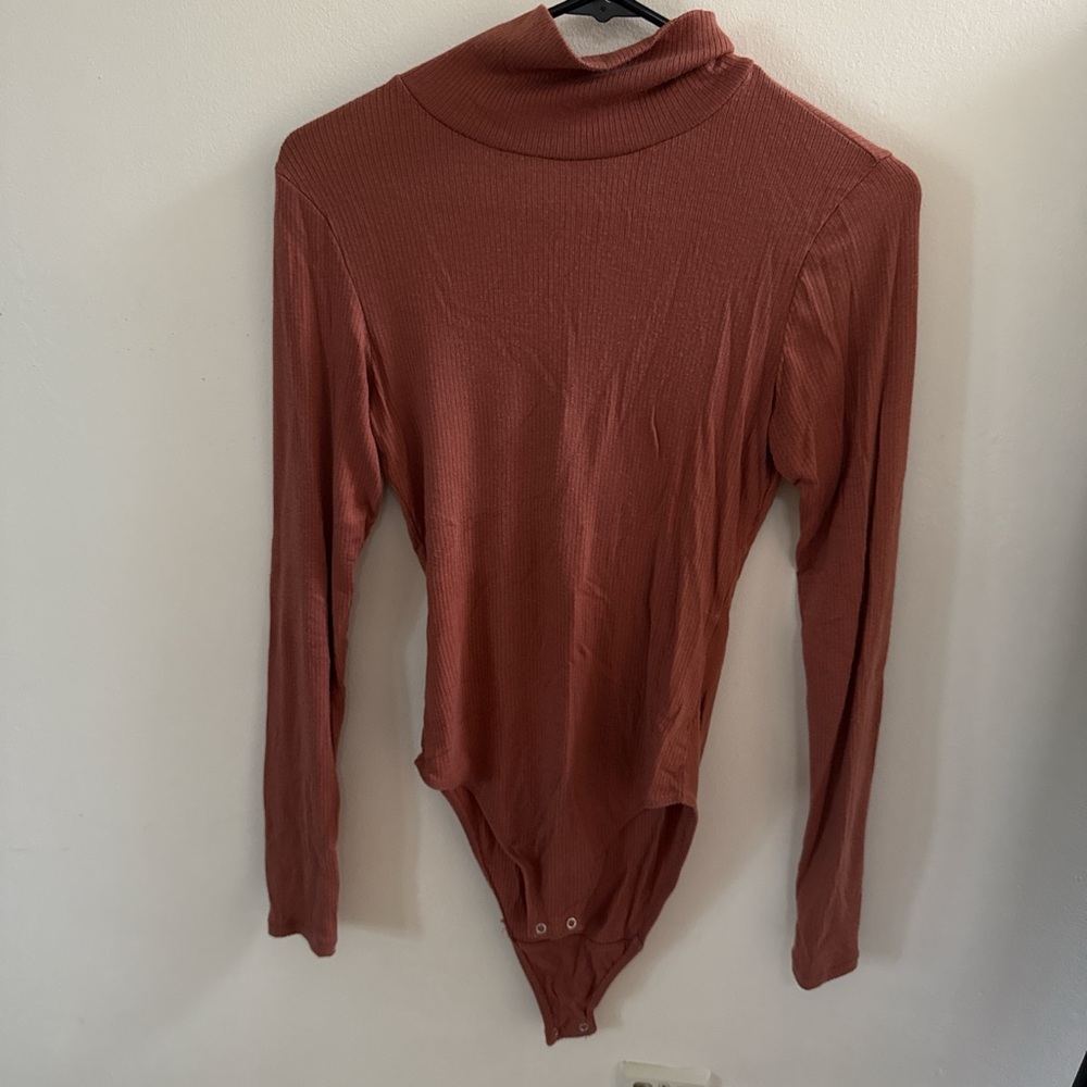 Everlane Terracotta Long Sleeve Bodysuit